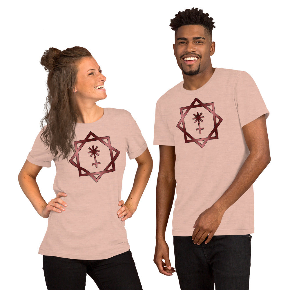 Metallic Zodiac Double-Box - Crimson Juno - Short-sleeve unisex t-shirt