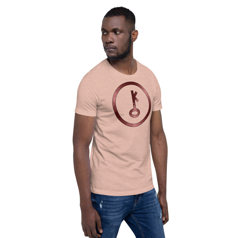 Metallic Zodiac Circle - Crimson Chiron - Short-sleeve unisex t-shirt
