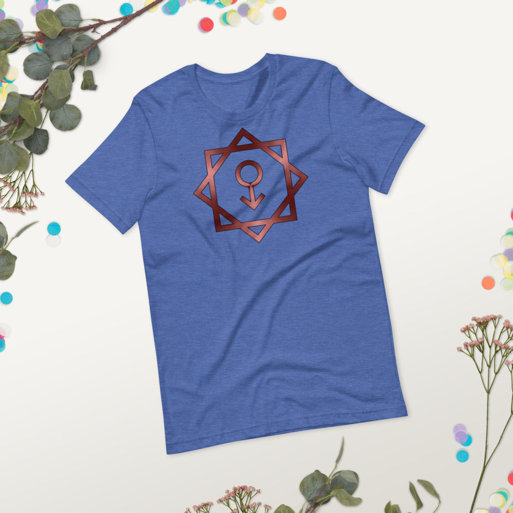 Metallic Zodiac Double-Box - Crimson Eris - Short-sleeve unisex t-shirt