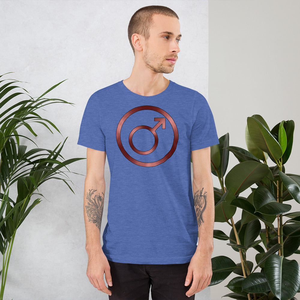 Metallic Zodiac Circle - Crimson Mars - Short-sleeve unisex t-shirt