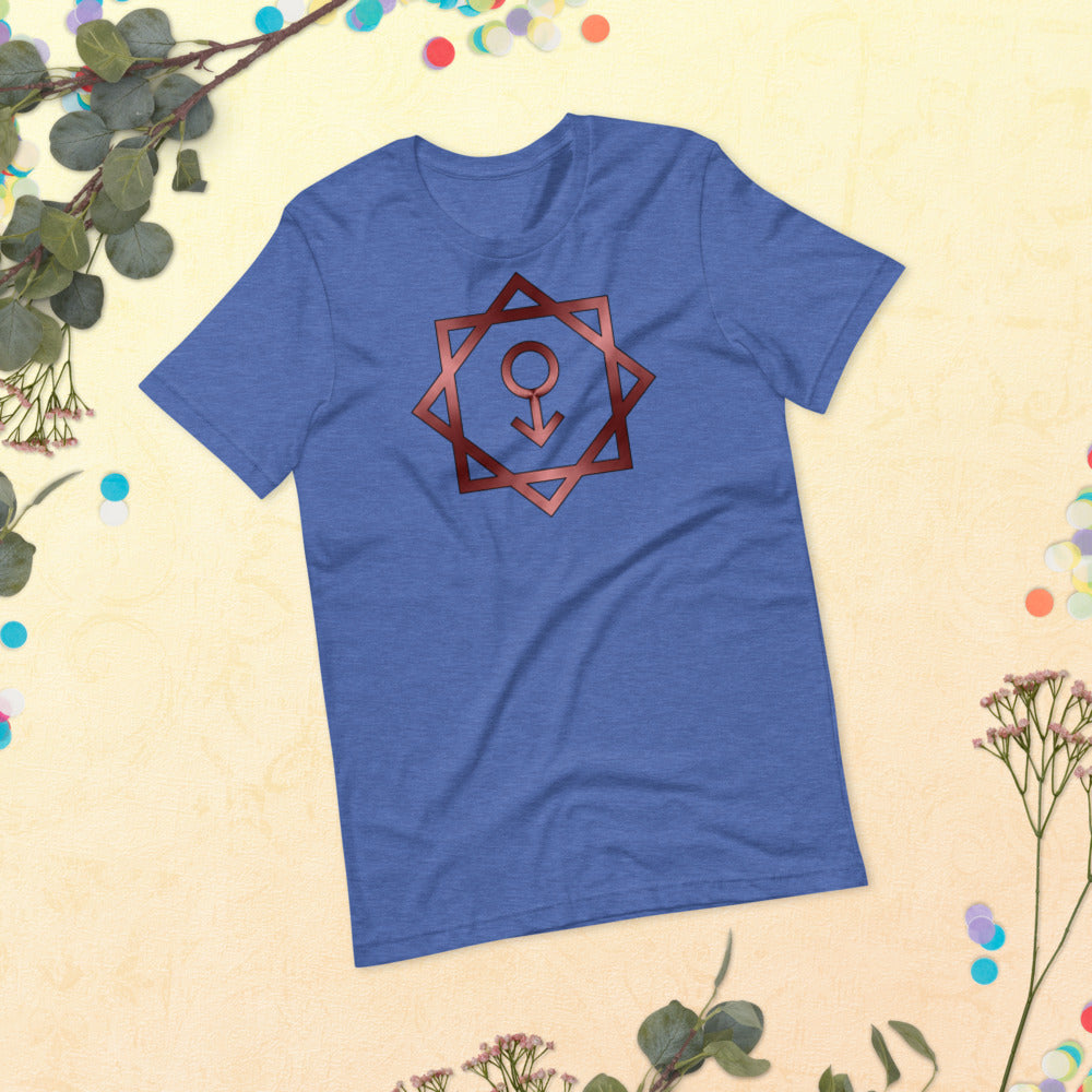 Metallic Zodiac Double-Box - Crimson Eris - Short-sleeve unisex t-shirt