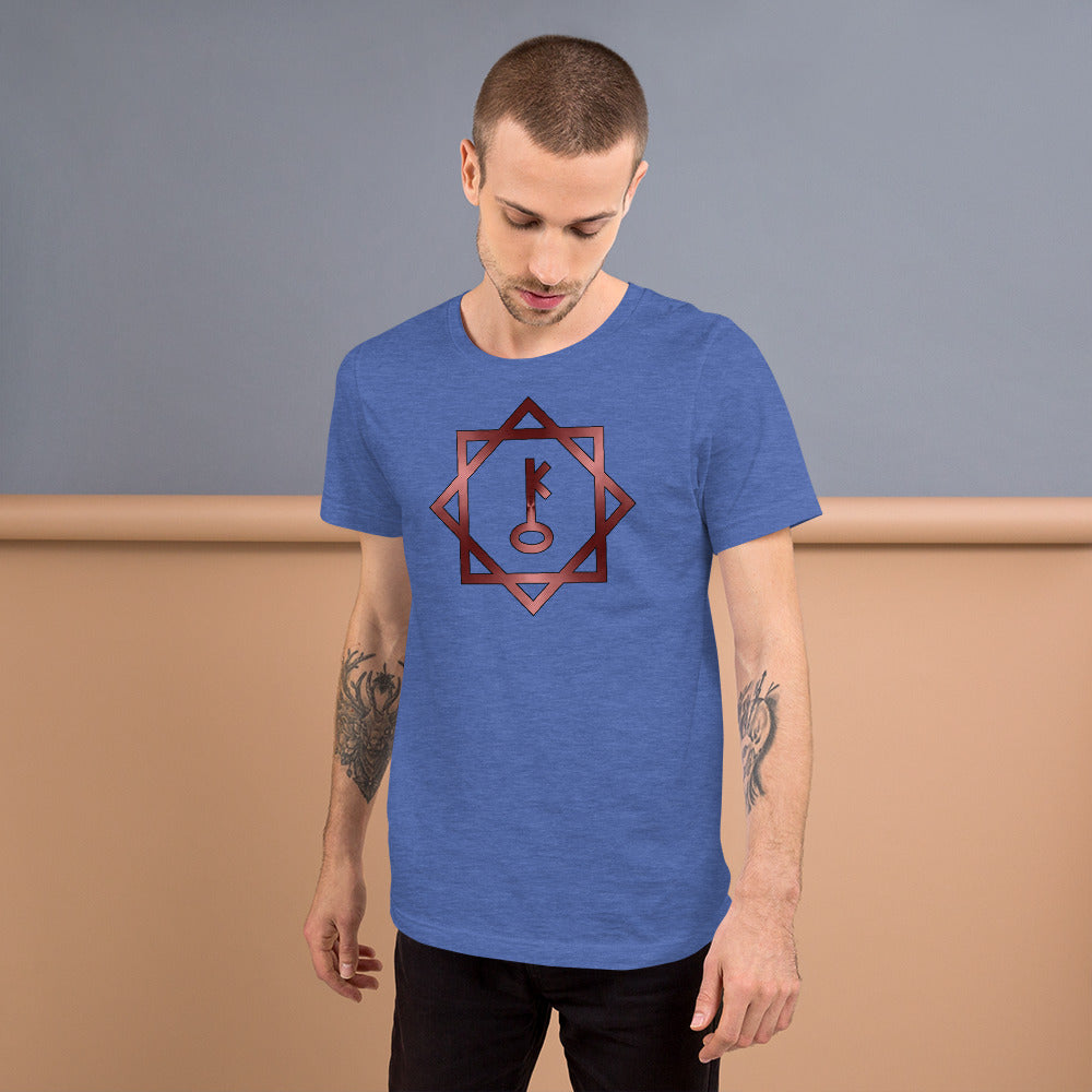 Metallic Zodiac Double-Box - Crimson Chiron - Short-sleeve unisex t-shirt