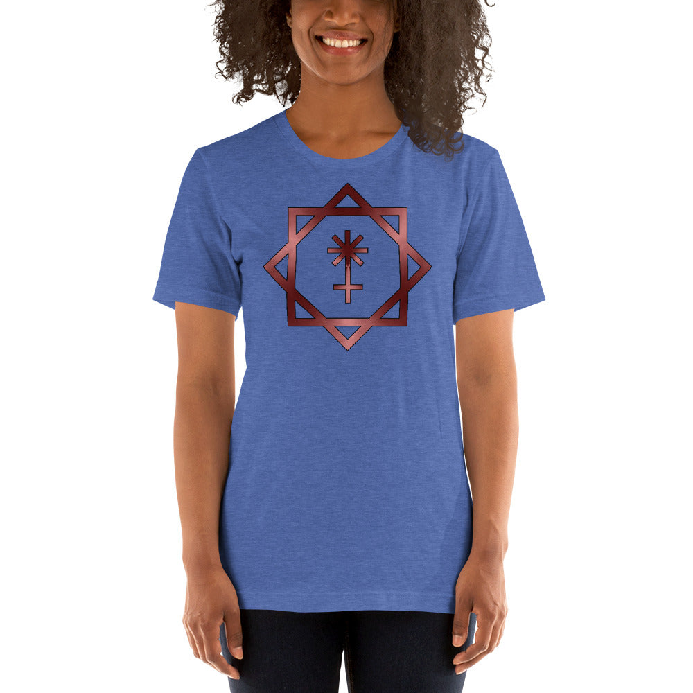 Metallic Zodiac Double-Box - Crimson Juno - Short-sleeve unisex t-shirt