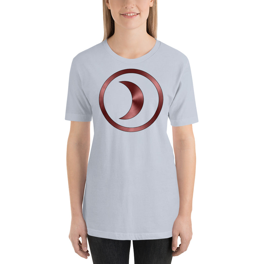 Metallic Zodiac Circle - Crimson Moon - Short-sleeve unisex t-shirt