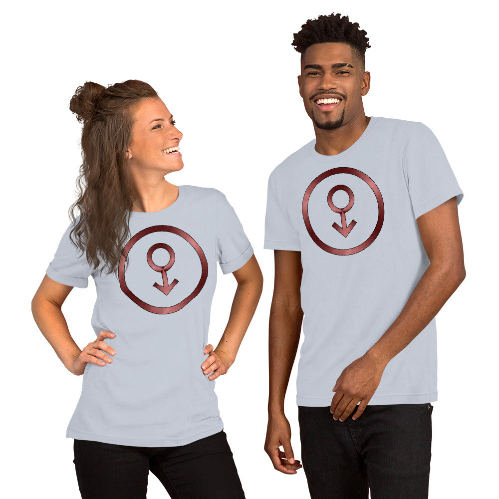 Metallic Zodiac Circle - Crimson Eris - Short-sleeve unisex t-shirt