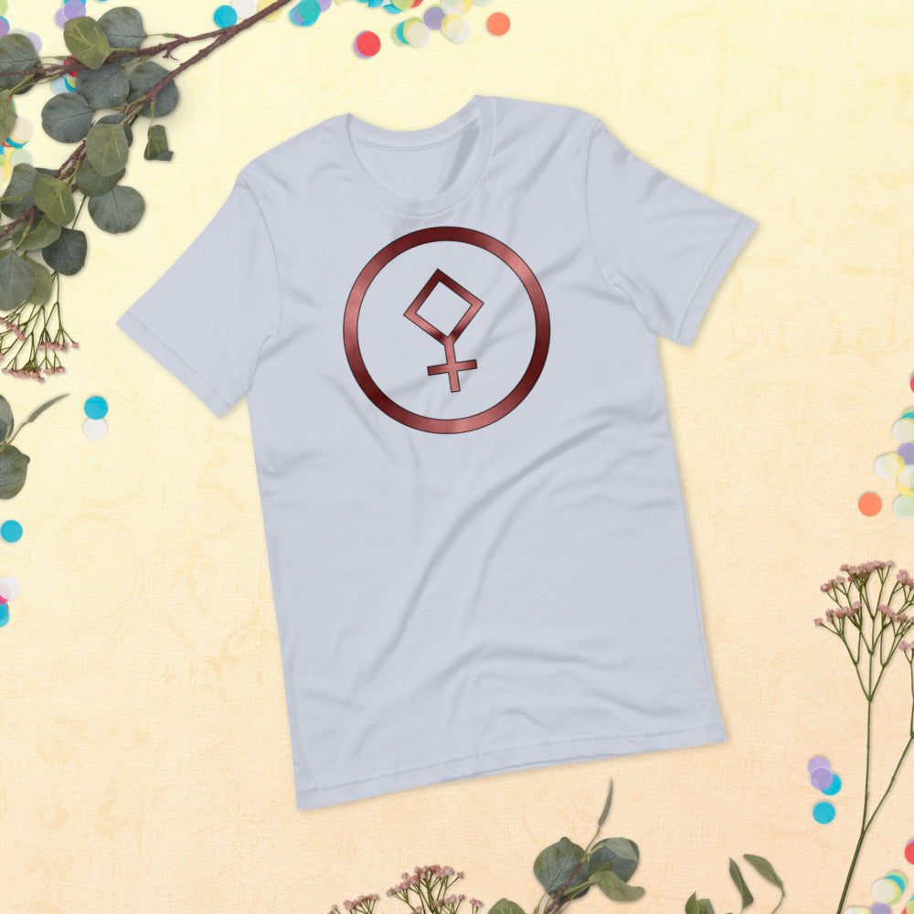 Metallic Zodiac Circle - Crimson Pallas - Short-sleeve unisex t-shirt