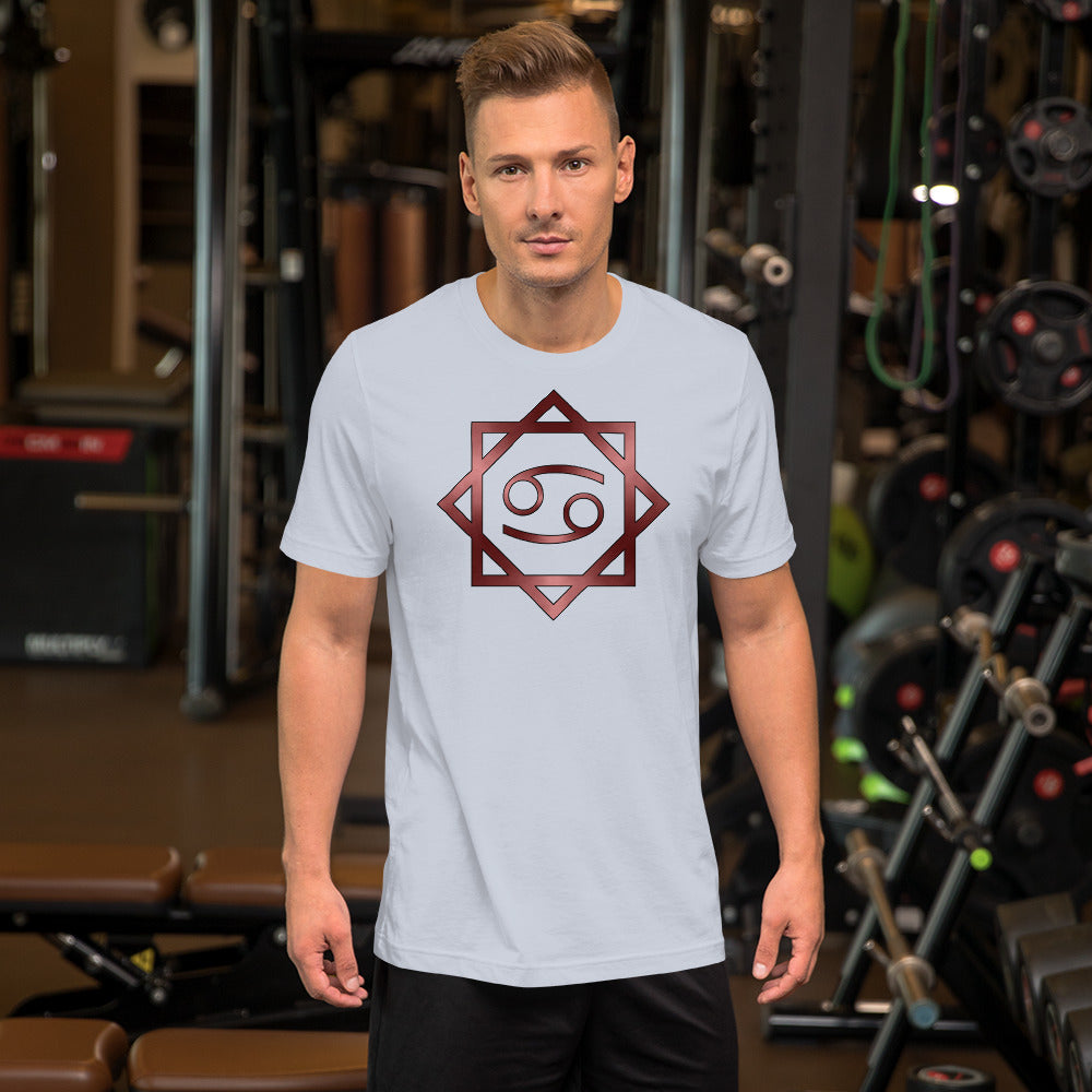 Metallic Zodiac Double-Box - Crimson Cancer - Short-sleeve unisex t-shirt