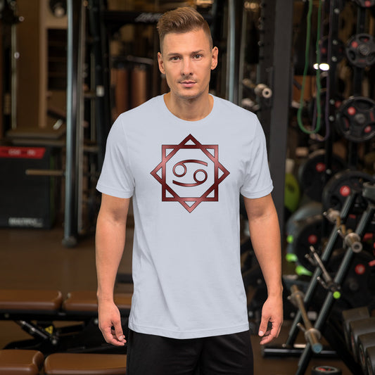 Metallic Zodiac Double-Box - Crimson Cancer - Short-sleeve unisex t-shirt