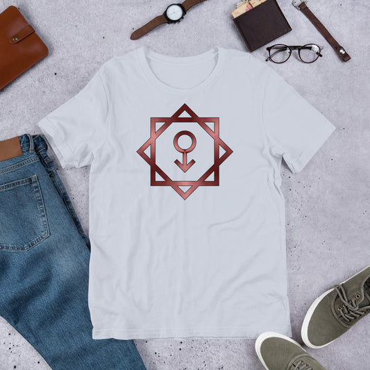 Metallic Zodiac Double-Box - Crimson Eris - Short-sleeve unisex t-shirt