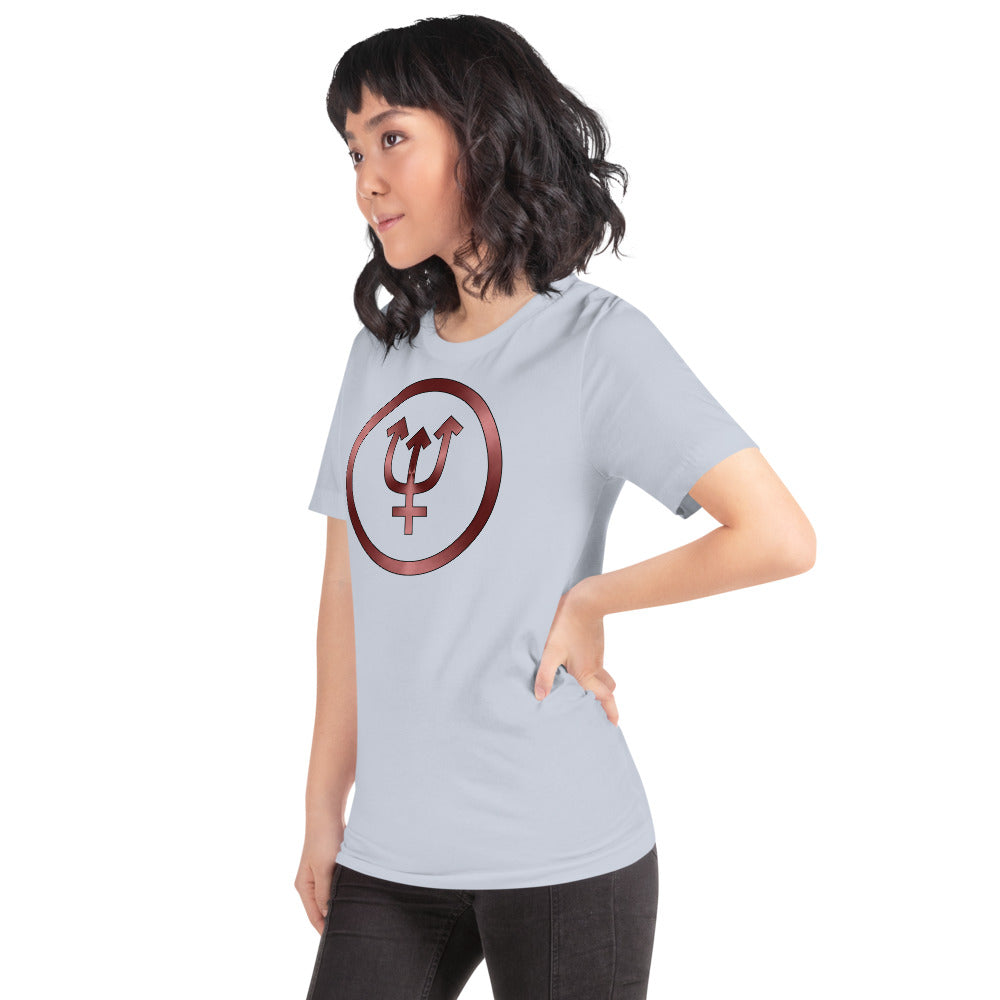 Metallic Zodiac Circle - Crimson Neptune - Short-sleeve unisex t-shirt