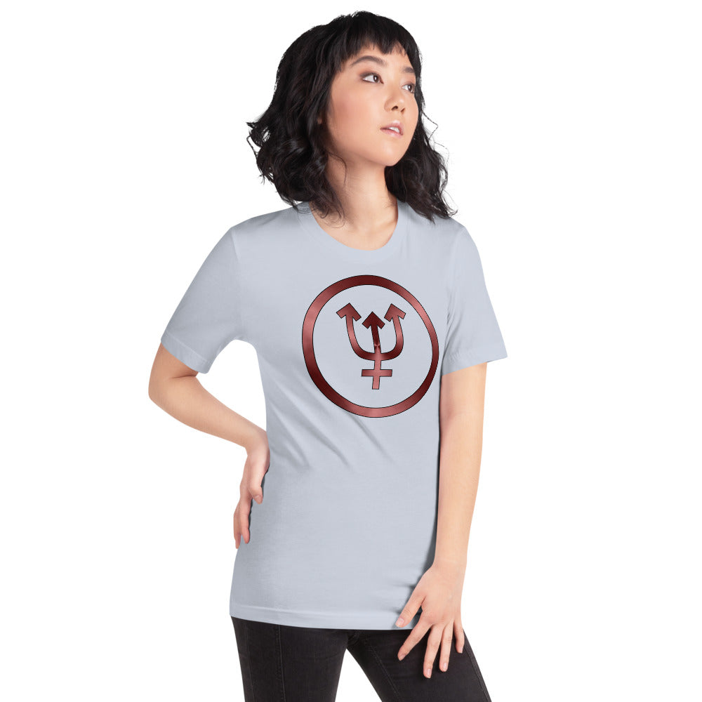 Metallic Zodiac Circle - Crimson Neptune - Short-sleeve unisex t-shirt
