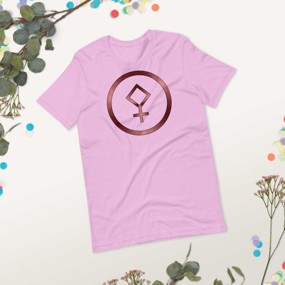 Metallic Zodiac Circle - Crimson Pallas - Short-sleeve unisex t-shirt