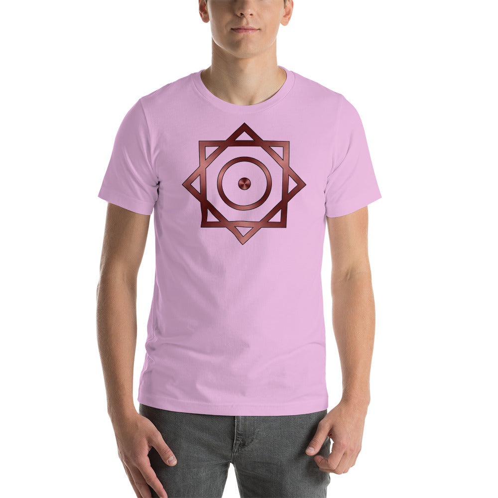 Metallic Zodiac Double-Box - Crimson Sun - Short-sleeve unisex t-shirt
