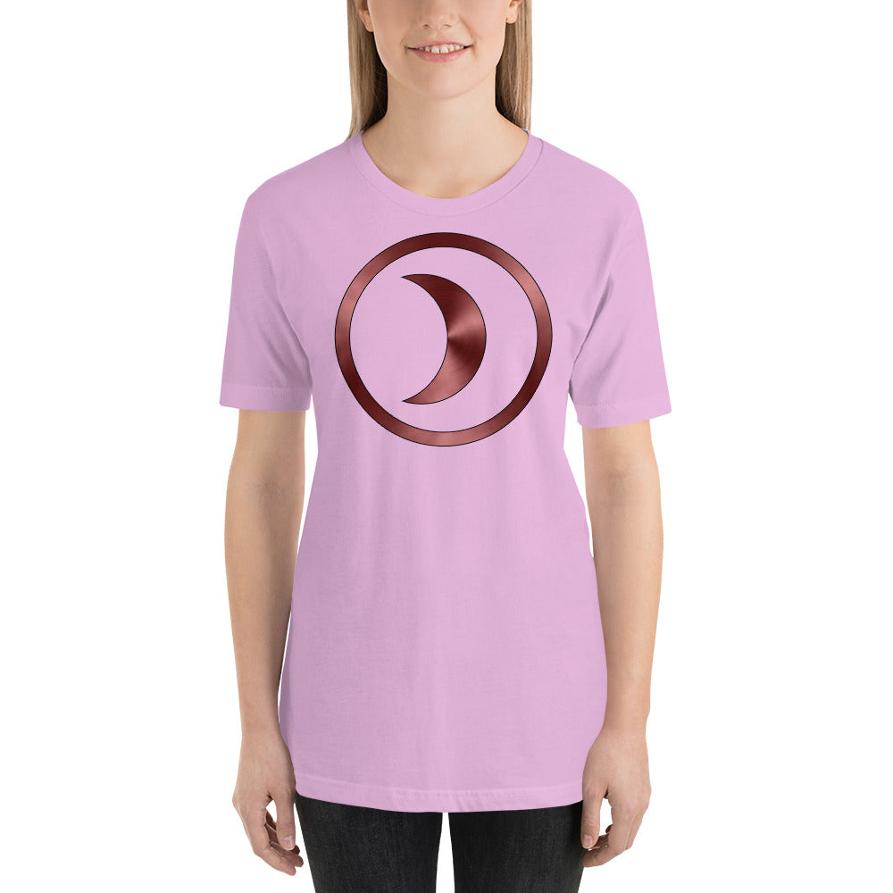 Metallic Zodiac Circle - Crimson Moon - Short-sleeve unisex t-shirt