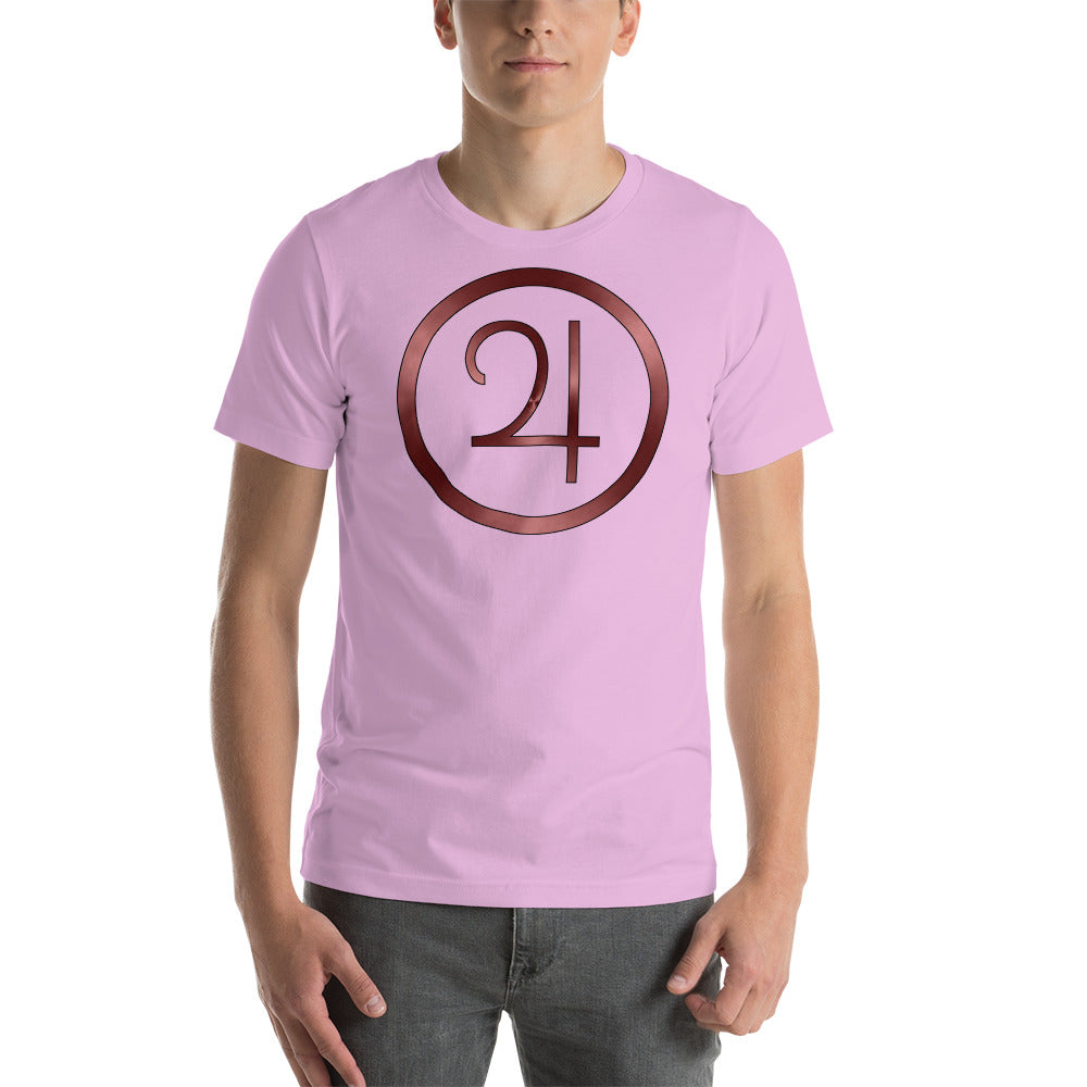 Metallic Zodiac Circle - Crimson Jupiter - Short-sleeve unisex t-shirt