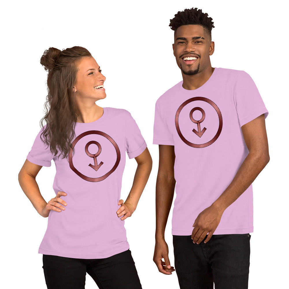 Metallic Zodiac Circle - Crimson Eris - Short-sleeve unisex t-shirt