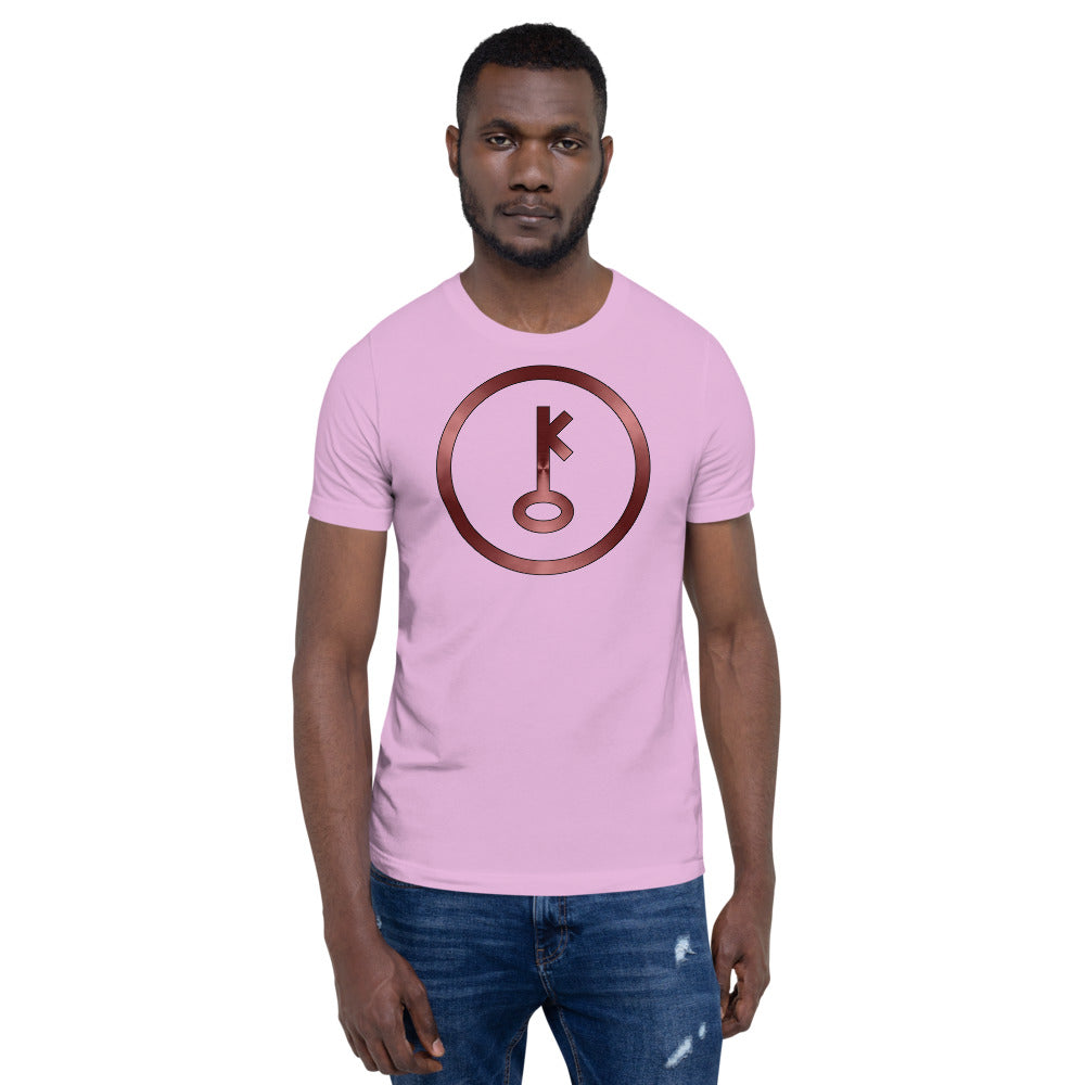 Metallic Zodiac Circle - Crimson Chiron - Short-sleeve unisex t-shirt