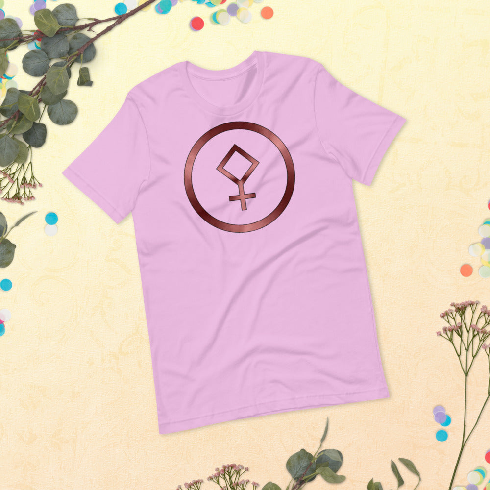 Metallic Zodiac Circle - Crimson Pallas - Short-sleeve unisex t-shirt