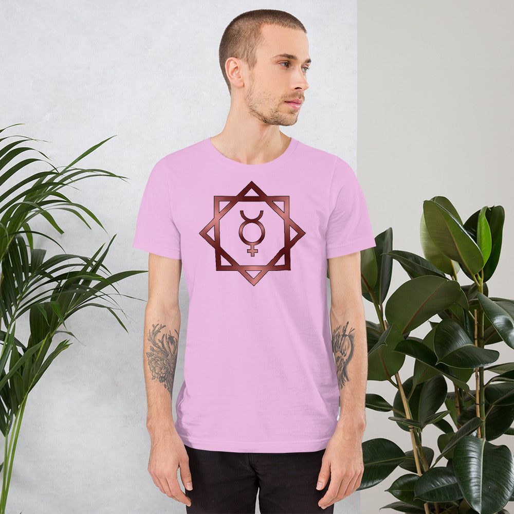 Metallic Zodiac Double-Box - Crimson Mercury - Short-sleeve unisex t-shirt