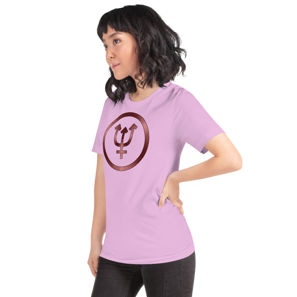 Metallic Zodiac Circle - Crimson Neptune - Short-sleeve unisex t-shirt