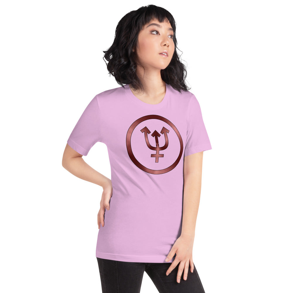 Metallic Zodiac Circle - Crimson Neptune - Short-sleeve unisex t-shirt