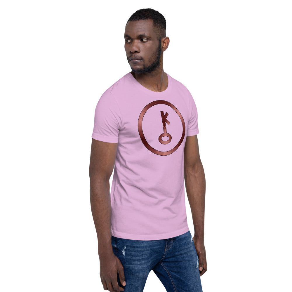Metallic Zodiac Circle - Crimson Chiron - Short-sleeve unisex t-shirt