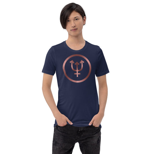 Metallic Zodiac Circle - Crimson Neptune - Short-sleeve unisex t-shirt