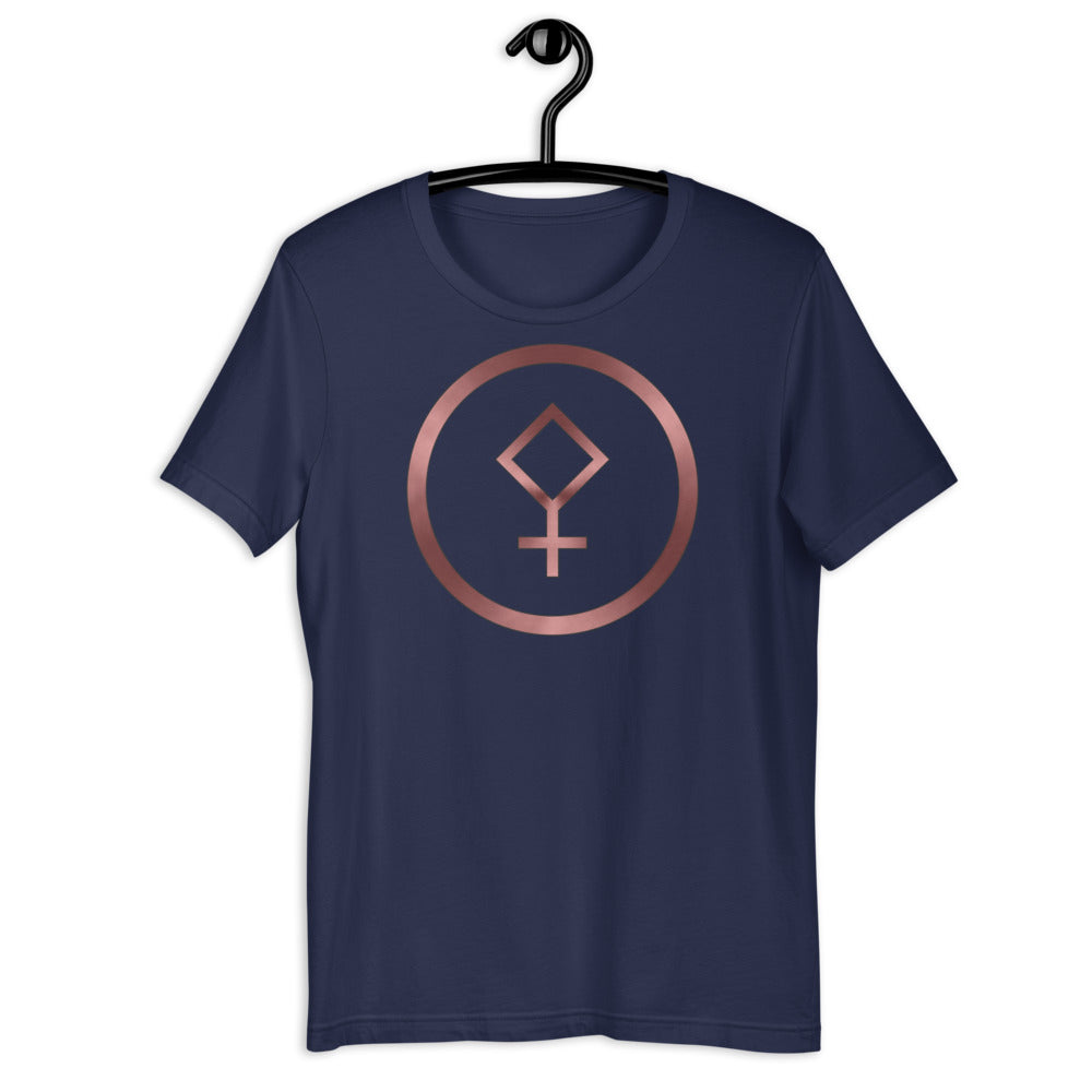 Metallic Zodiac Circle - Crimson Pallas - Short-sleeve unisex t-shirt