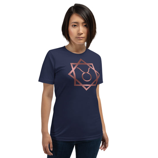 Metallic Zodiac Double-Box - Crimson Taurus - Short-sleeve unisex t-shirt