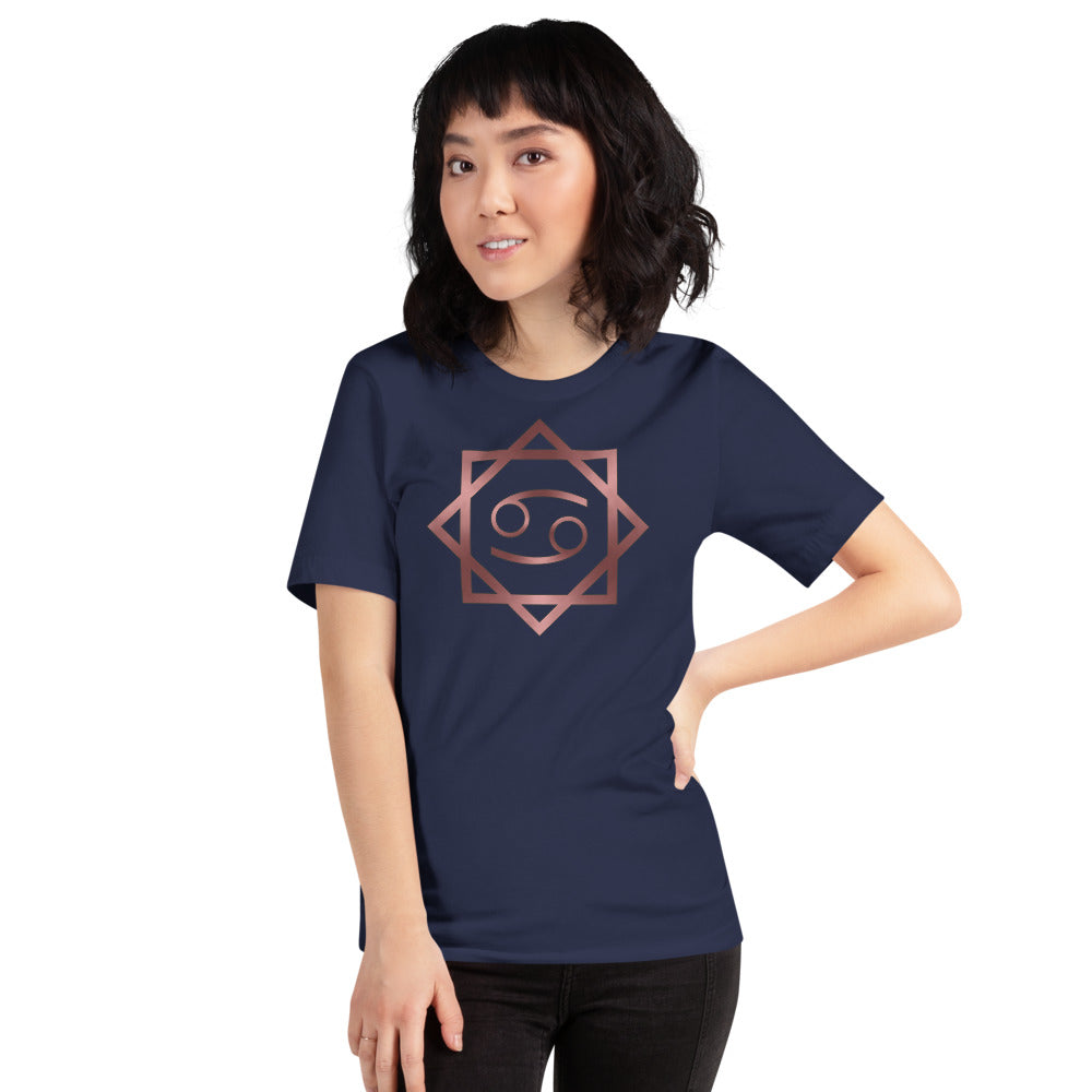 Metallic Zodiac Double-Box - Crimson Cancer - Short-sleeve unisex t-shirt