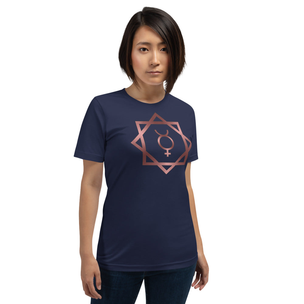 Metallic Zodiac Double-Box - Crimson Mercury - Short-sleeve unisex t-shirt