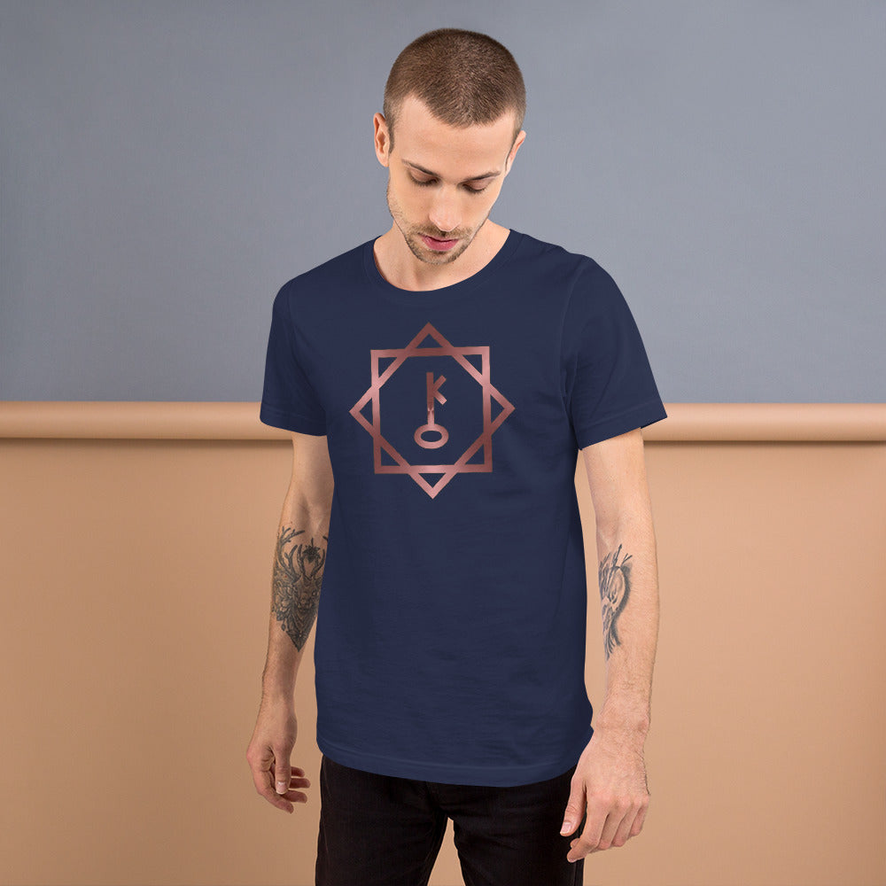 Metallic Zodiac Double-Box - Crimson Chiron - Short-sleeve unisex t-shirt