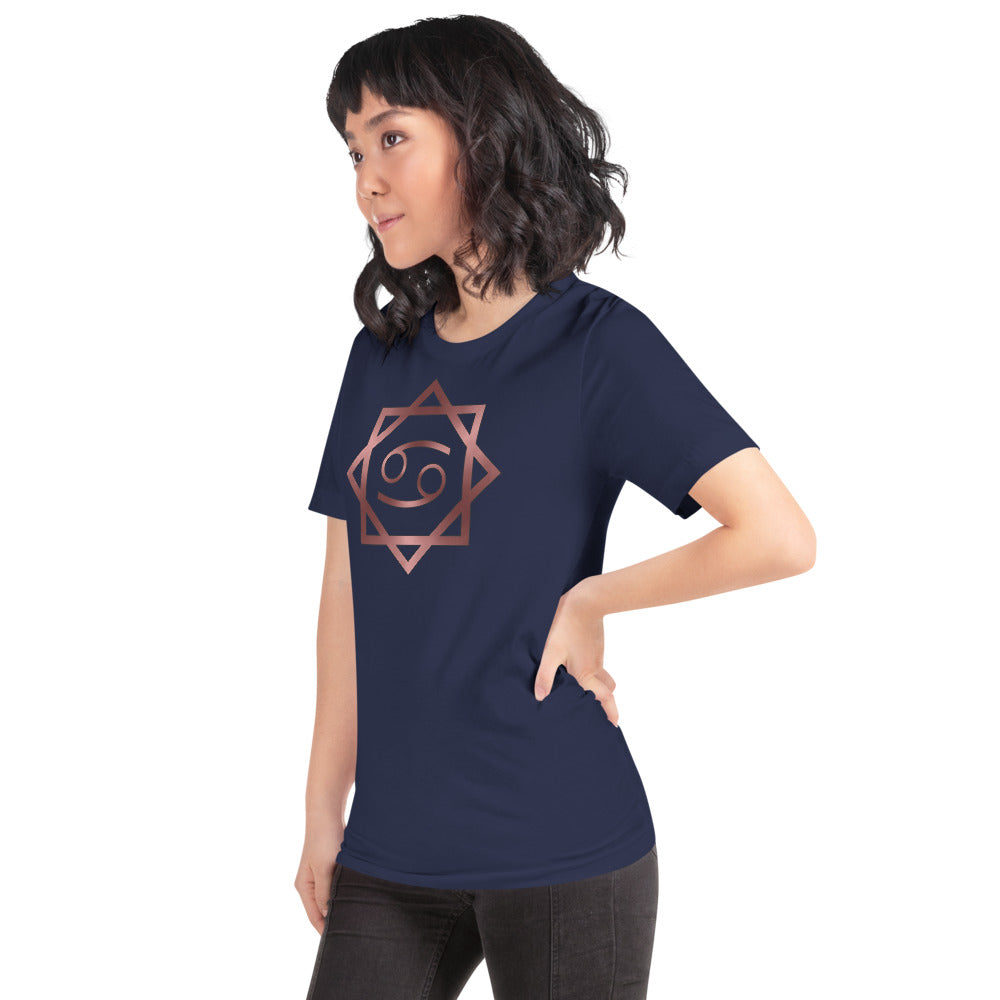 Metallic Zodiac Double-Box - Crimson Cancer - Short-sleeve unisex t-shirt