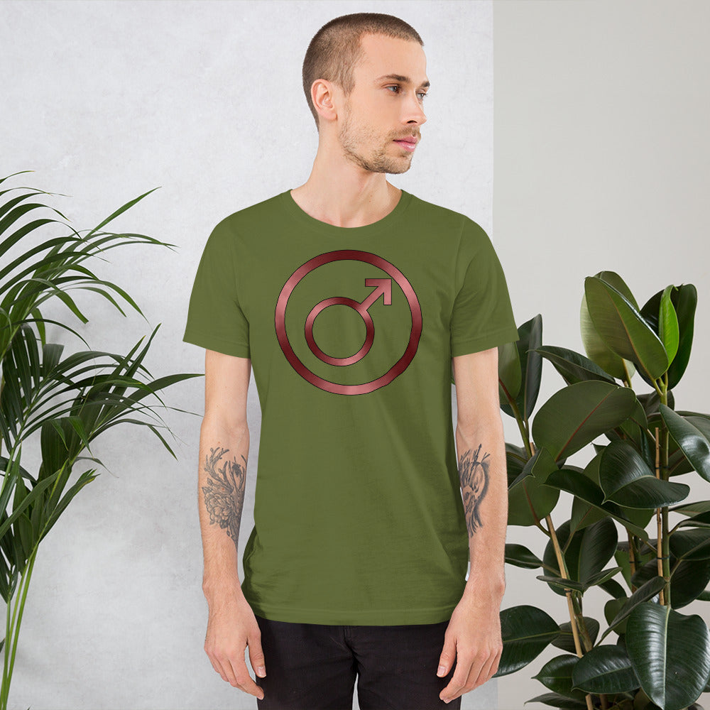 Metallic Zodiac Circle - Crimson Mars - Short-sleeve unisex t-shirt