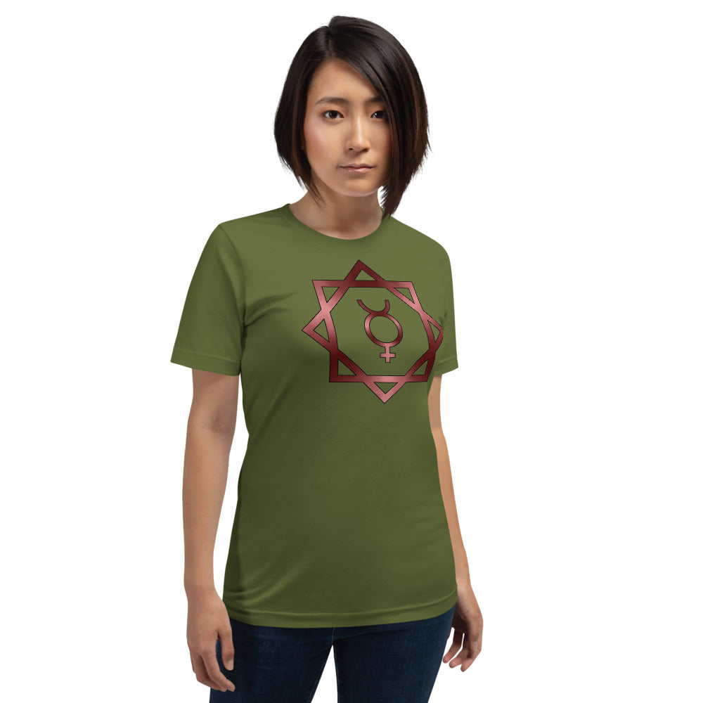 Metallic Zodiac Double-Box - Crimson Mercury - Short-sleeve unisex t-shirt