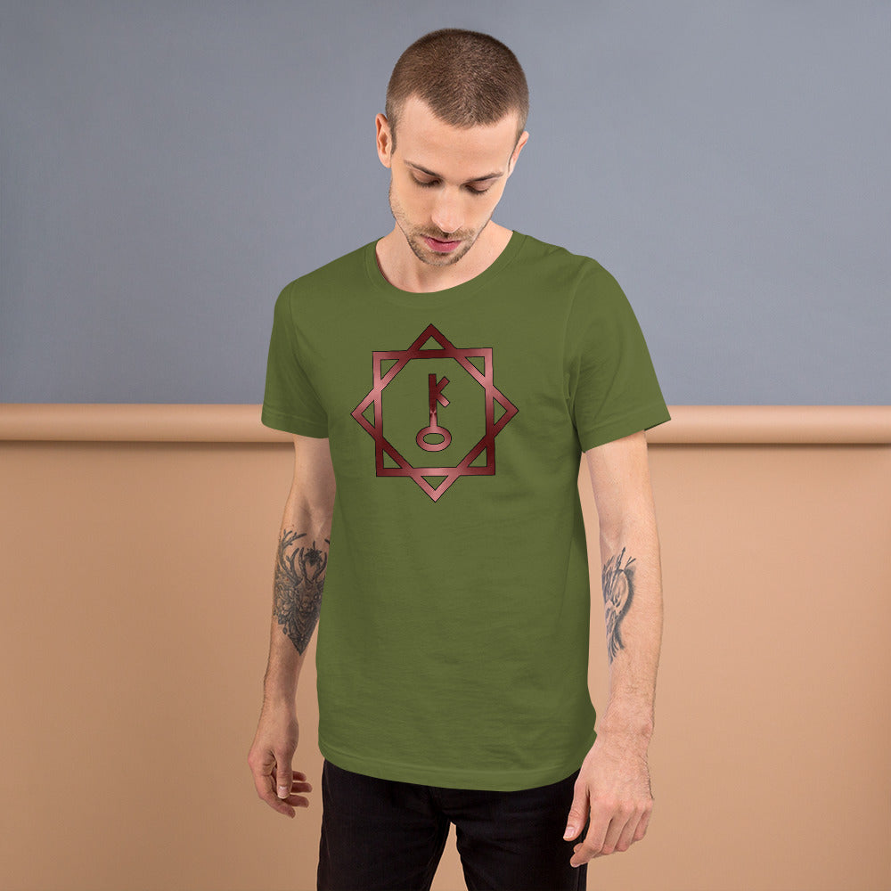 Metallic Zodiac Double-Box - Crimson Chiron - Short-sleeve unisex t-shirt