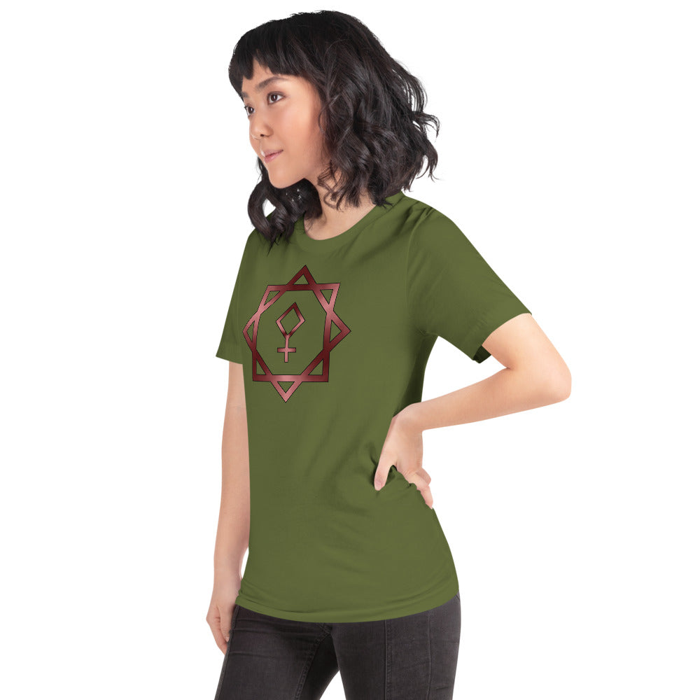 Metallic Zodiac Double-Box - Crimson Pallas - Short-sleeve unisex t-shirt