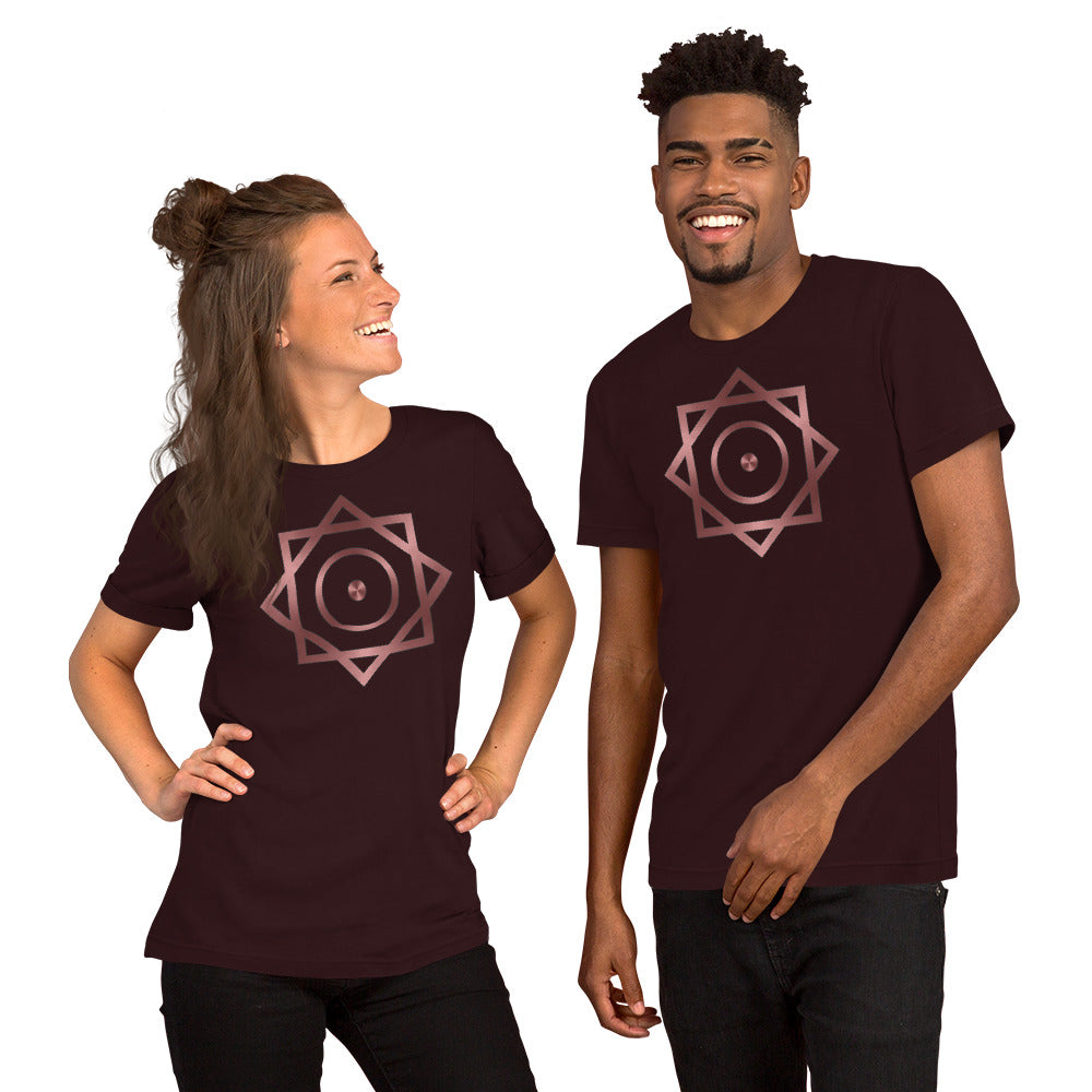 Metallic Zodiac Double-Box - Crimson Sun - Short-sleeve unisex t-shirt