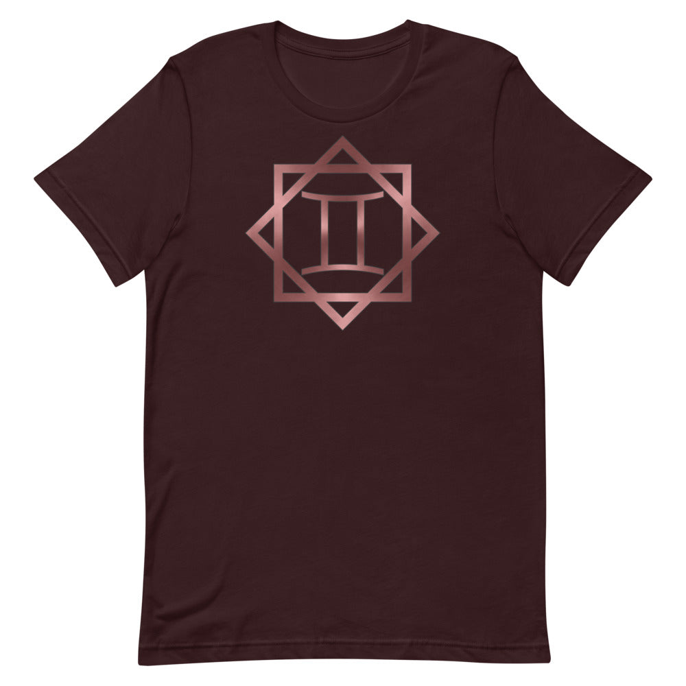 Metallic Zodiac Double-Box - Crimson Gemini - Short-sleeve unisex t-shirt