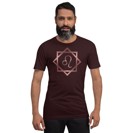 Metallic Zodiac Double-Box - Crimson Leo - Short-sleeve unisex t-shirt
