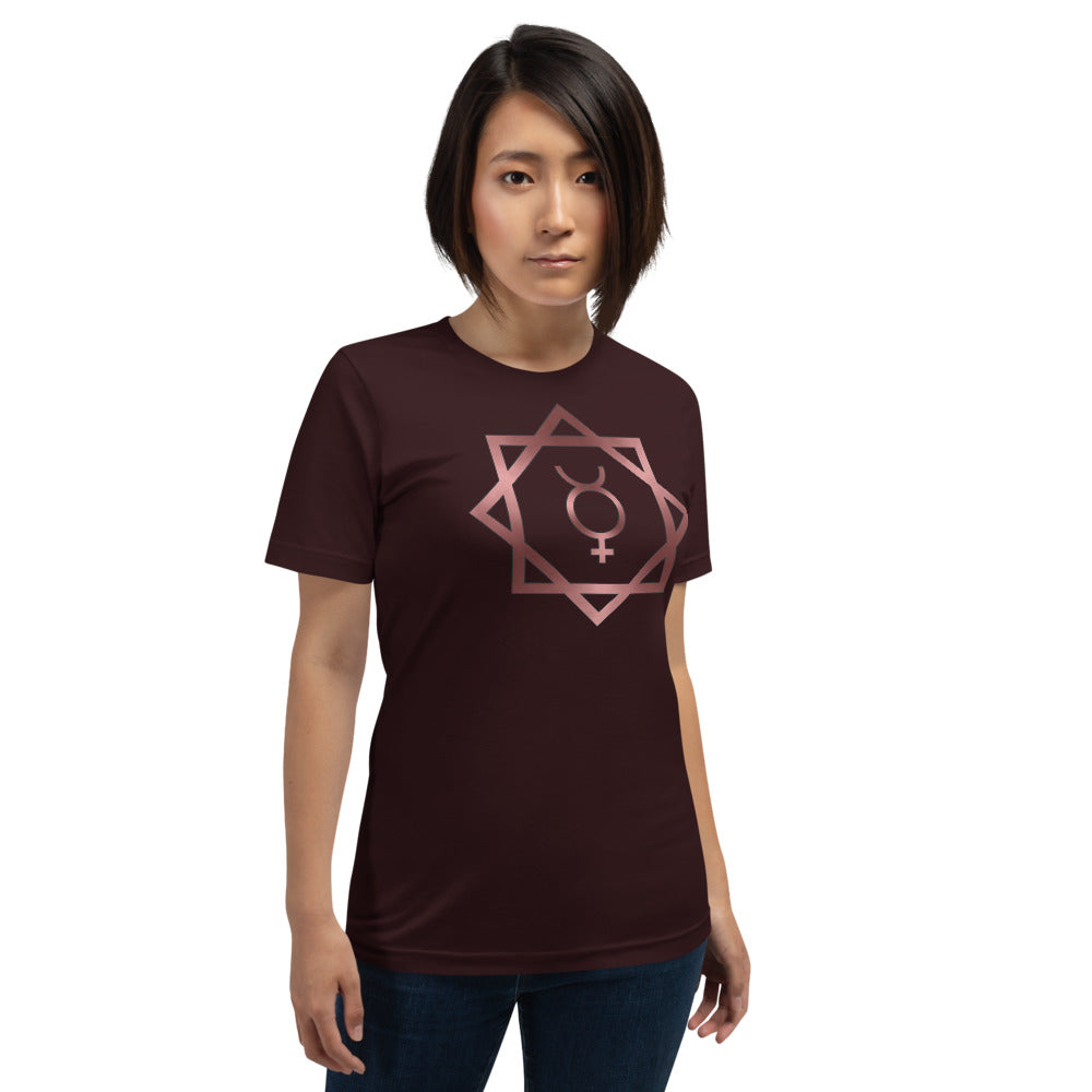 Metallic Zodiac Double-Box - Crimson Mercury - Short-sleeve unisex t-shirt