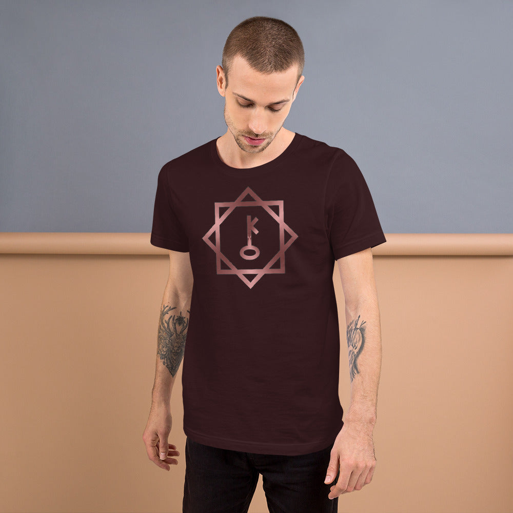 Metallic Zodiac Double-Box - Crimson Chiron - Short-sleeve unisex t-shirt