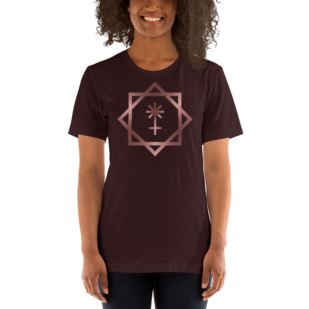 Metallic Zodiac Double-Box - Crimson Juno - Short-sleeve unisex t-shirt