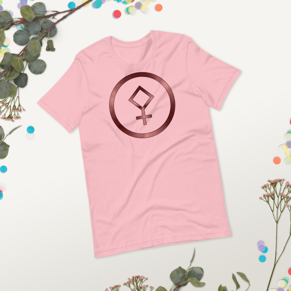 Metallic Zodiac Circle - Crimson Pallas - Short-sleeve unisex t-shirt