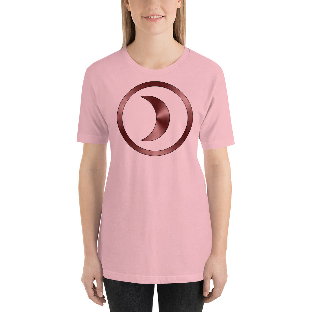 Metallic Zodiac Circle - Crimson Moon - Short-sleeve unisex t-shirt