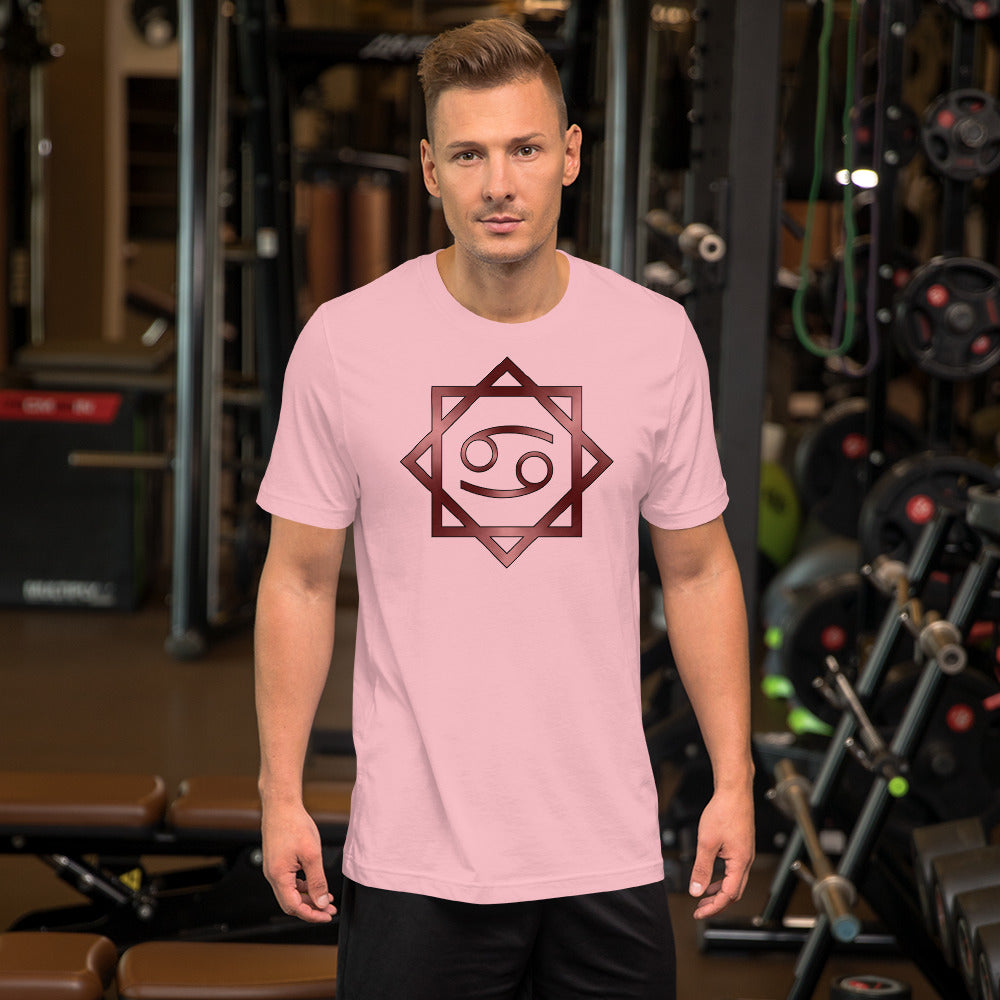 Metallic Zodiac Double-Box - Crimson Cancer - Short-sleeve unisex t-shirt
