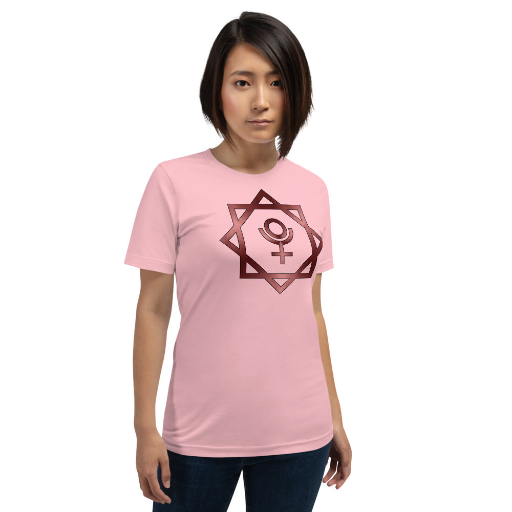 Metallic Zodiac Double-Box - Crimson Pluto - Short-sleeve unisex t-shirt