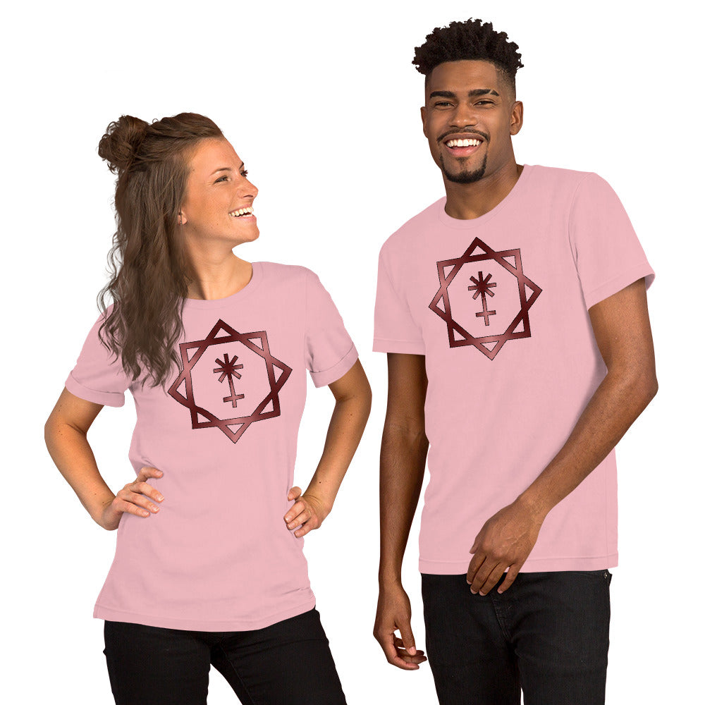 Metallic Zodiac Double-Box - Crimson Juno - Short-sleeve unisex t-shirt