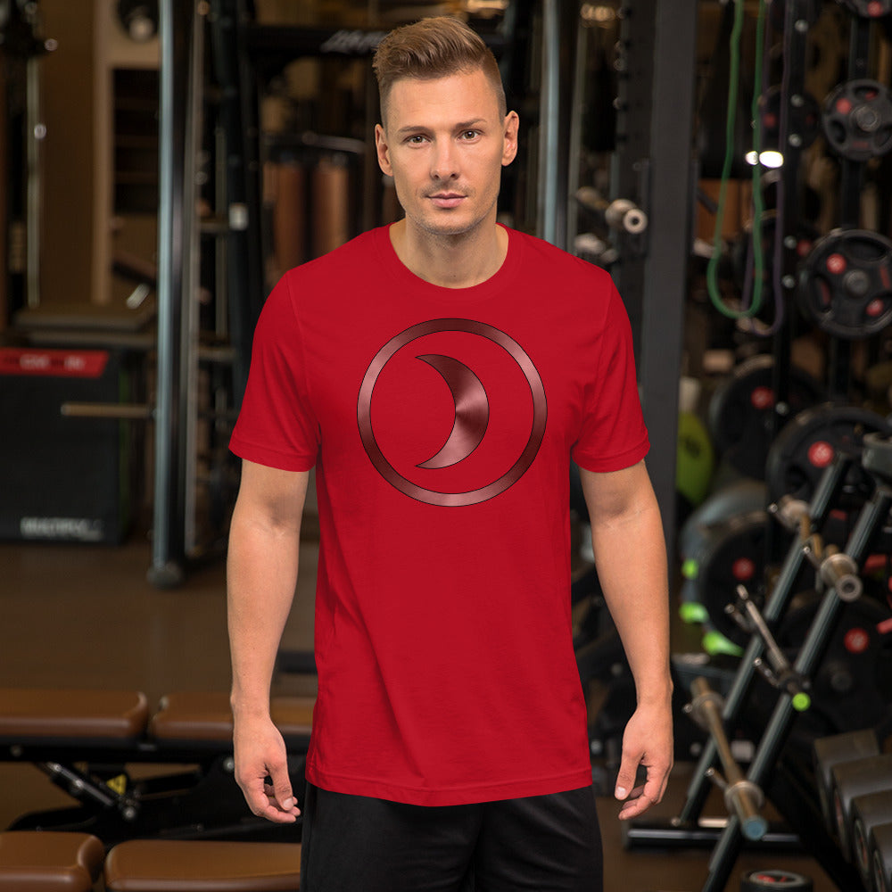 Metallic Zodiac Circle - Crimson Moon - Short-sleeve unisex t-shirt