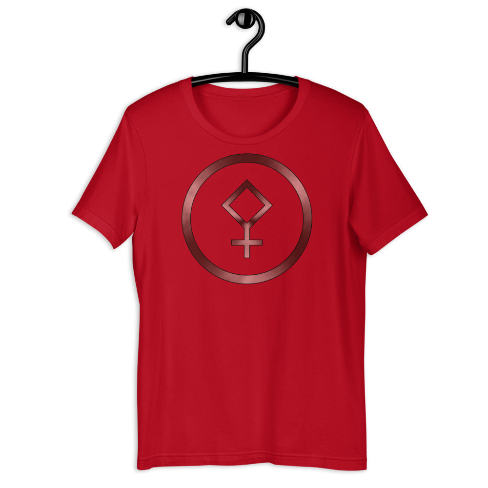 Metallic Zodiac Circle - Crimson Pallas - Short-sleeve unisex t-shirt